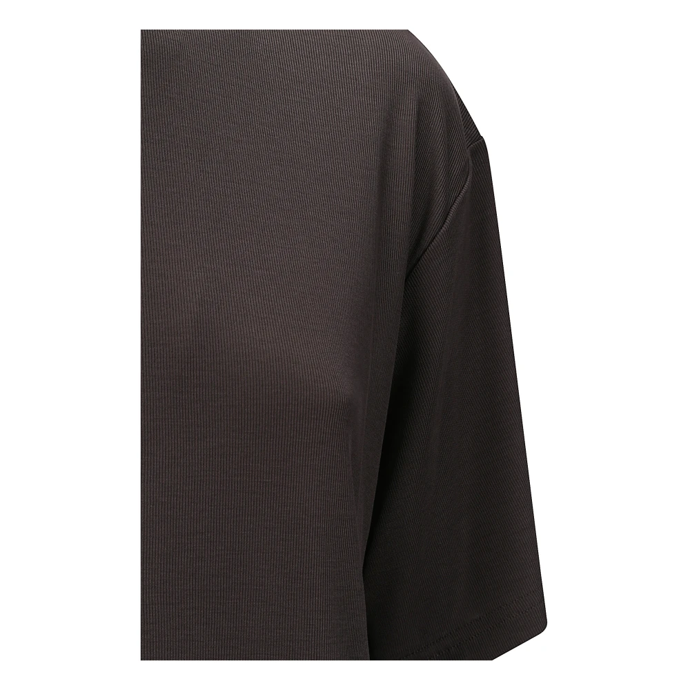 Studio Nicholson Lyocell Crew Neck T-Shirt Brown Dames