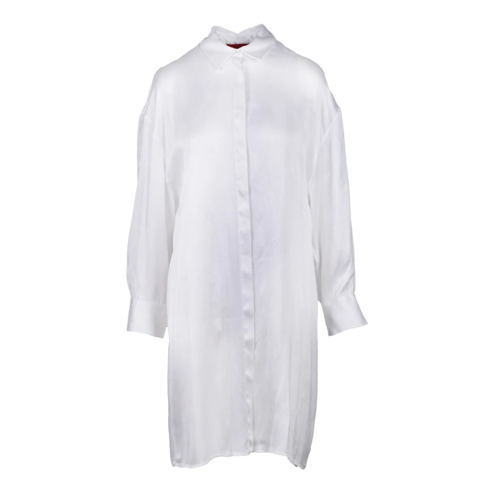 Wild Cashmere Zijden Elastaan Shirt White Dames