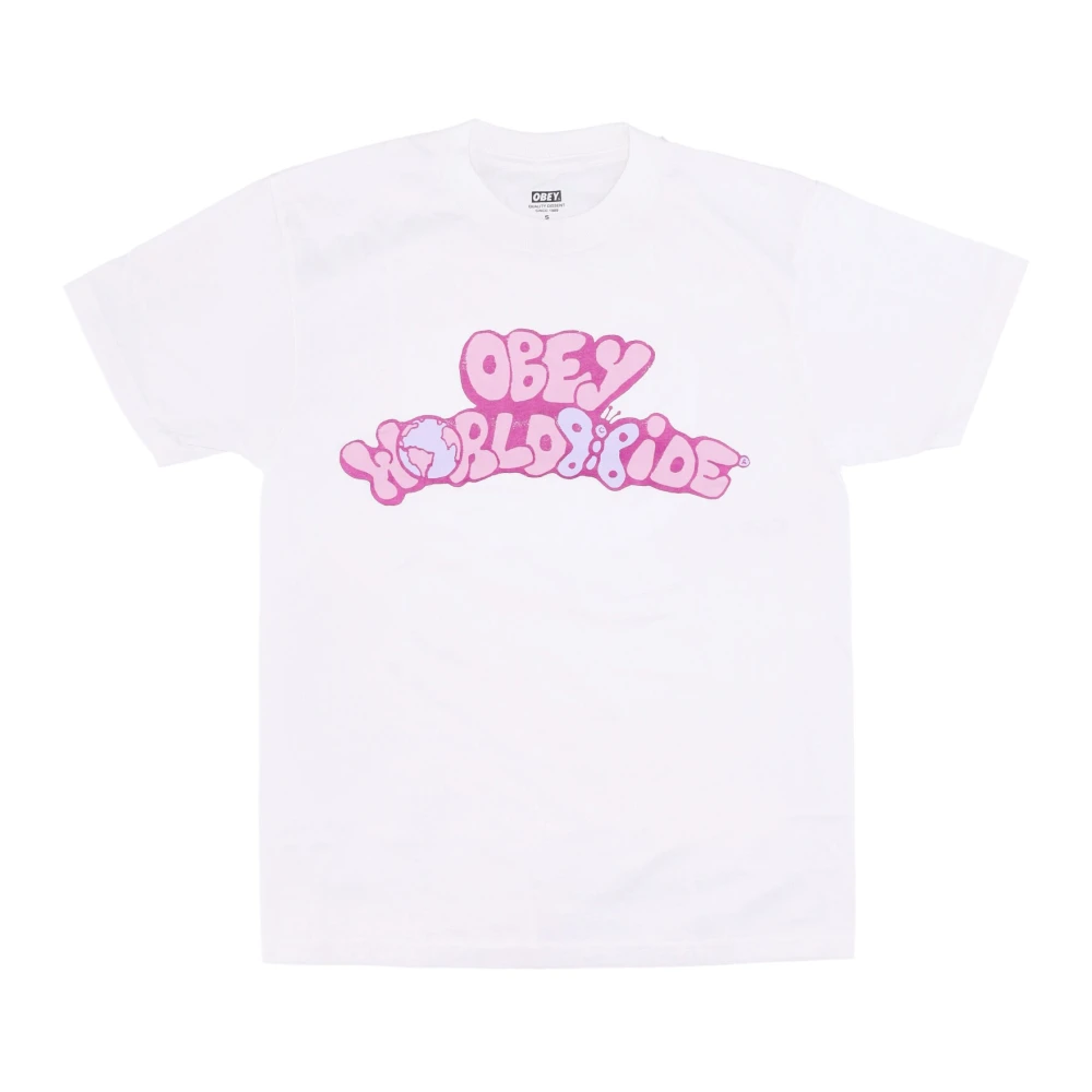 Obey Global Butterfly Classic Tee Wit White Heren