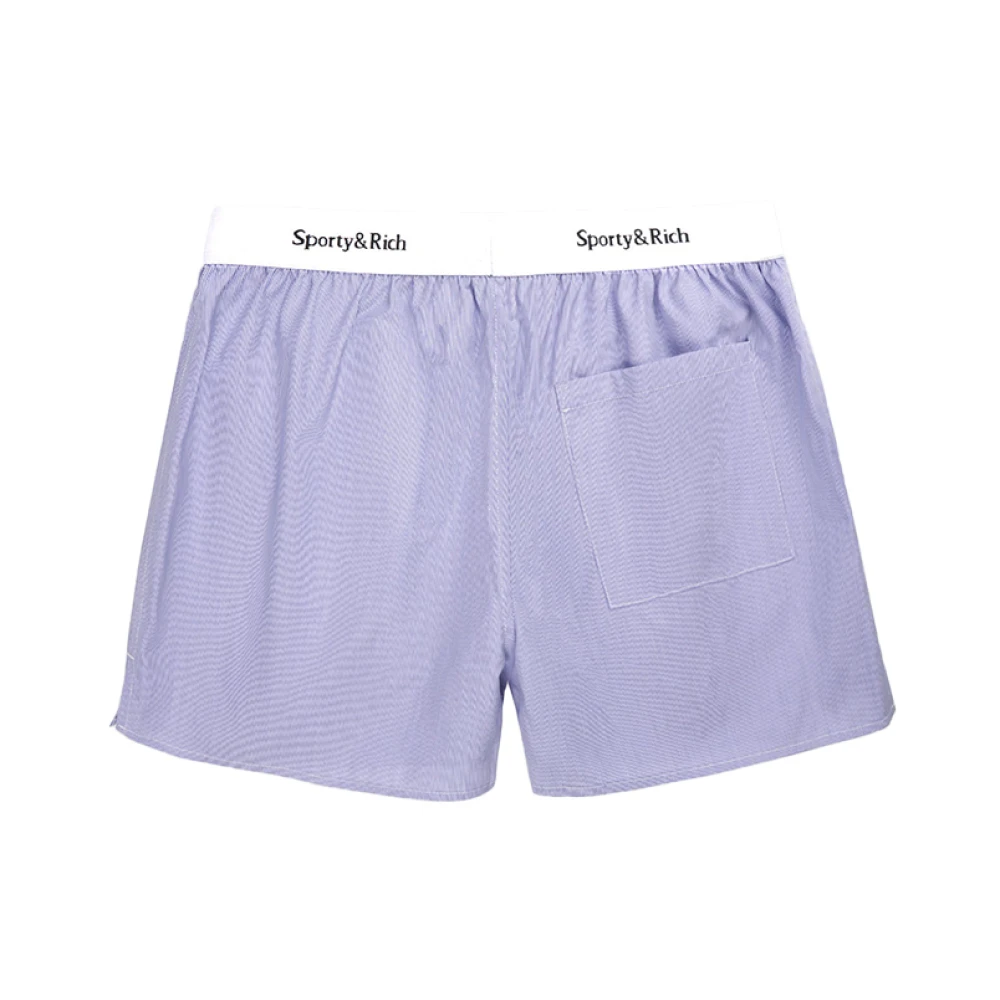 Sporty & Rich Yankees Serif Boxer Blauw Gestreept Katoen Purple Heren
