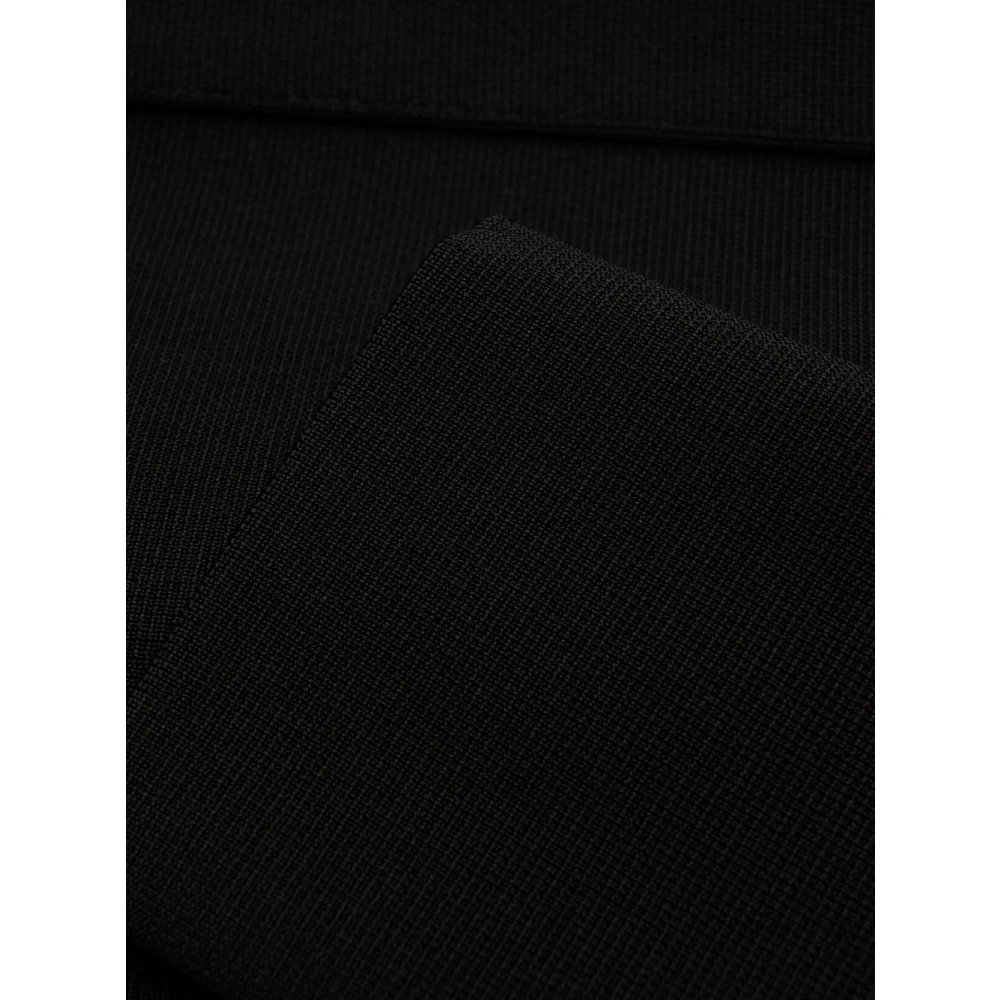 Givenchy Stijlvolle Zwarte Gebreide Midi Jurk met Uitgesneden Details Black Dames