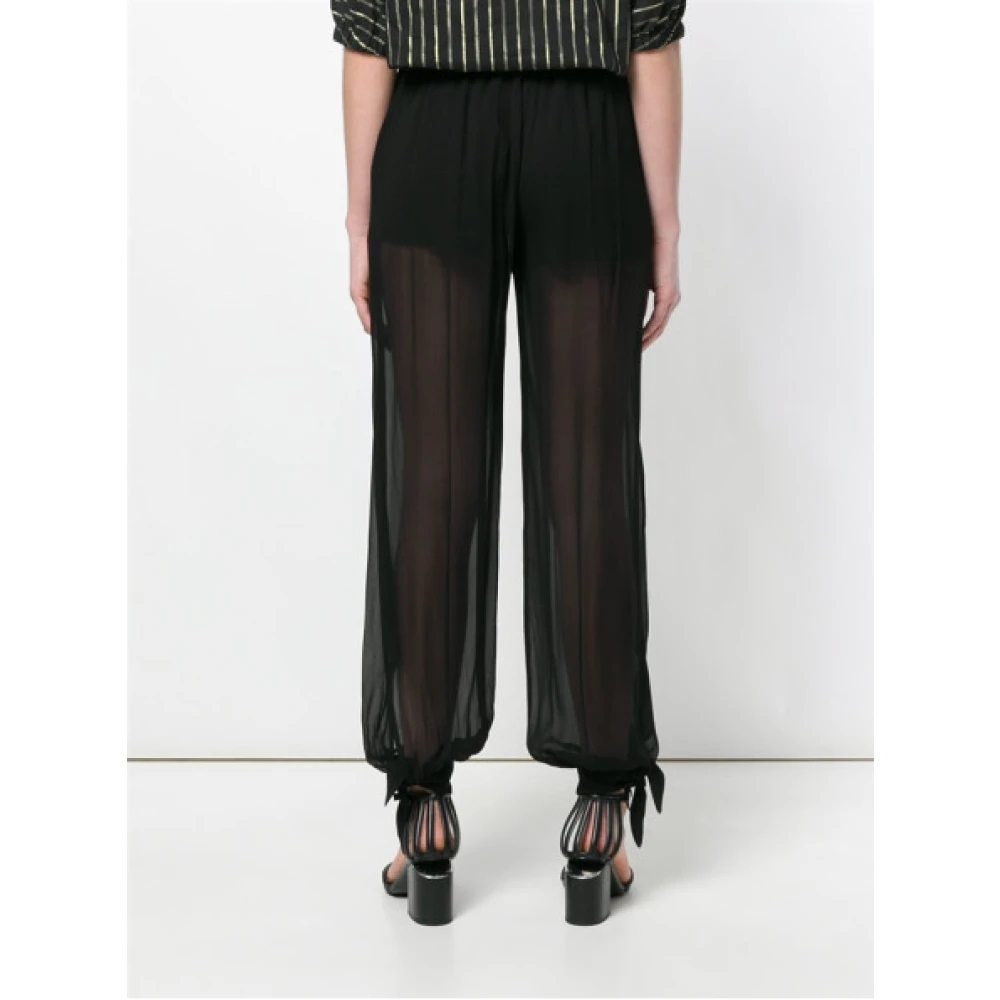 Twinset Transparante zwarte broek Black Dames