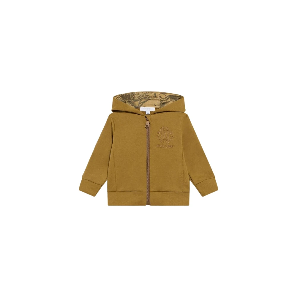 Roberto Cavalli Boys Green Hoodie With Monogram Rc - Kids Sweatshirts - 2 Y - Kids