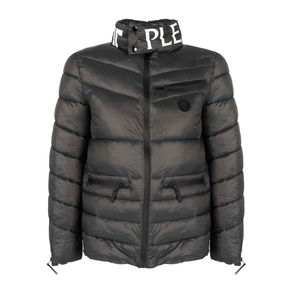 Plein Sport Heren Gewatteerde Puffer Jas Black Heren