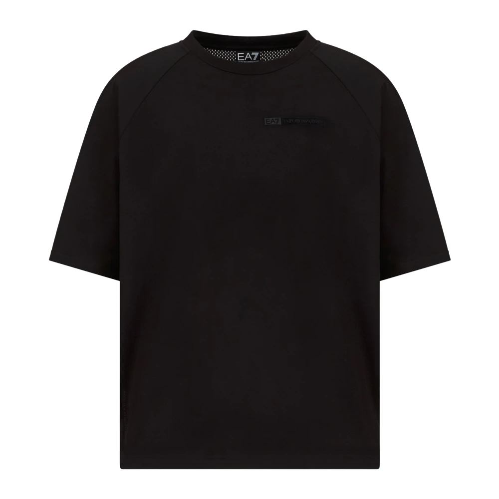 Emporio Armani Ea7 Men's Black T-Shirts,, Short Sleeve T-Shirt Small