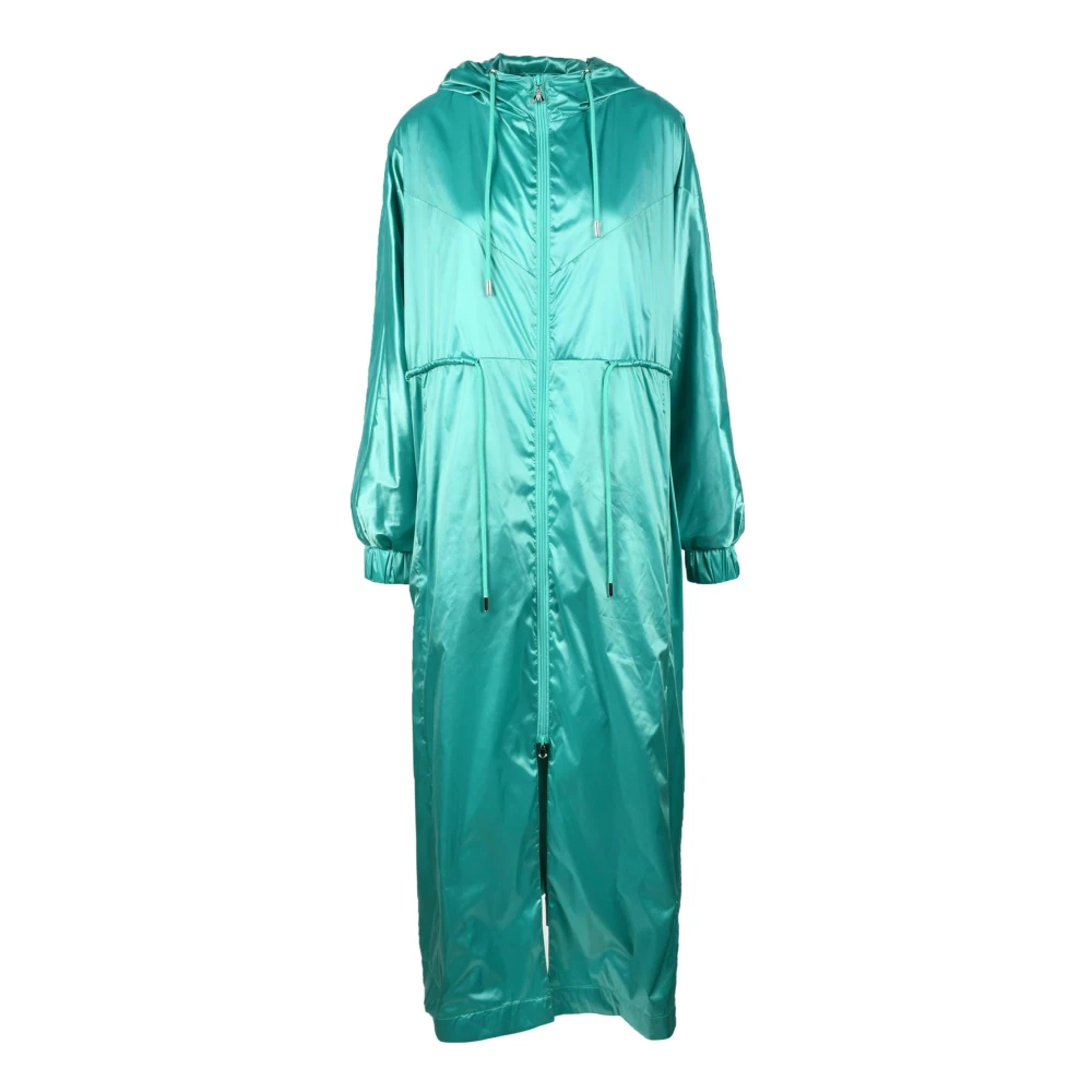 PATRIZIA PEPE Nylon buitenkleding jas Green Dames