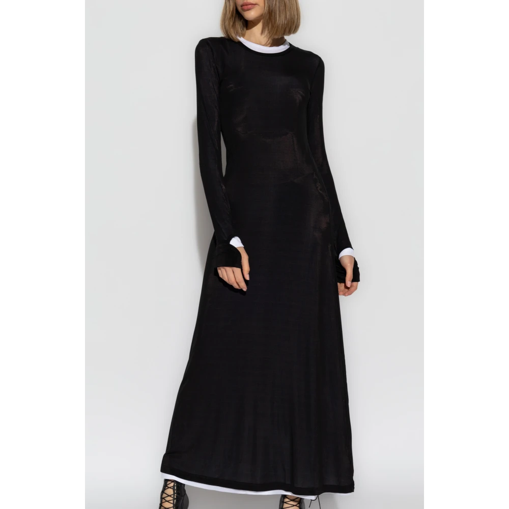 Helmut Lang Dubbellagige jurk Black Dames