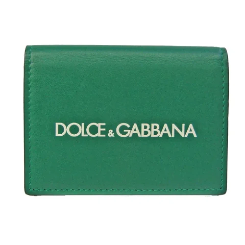 Dolce & Gabbana Pre-owned Leather wallets Green Dames