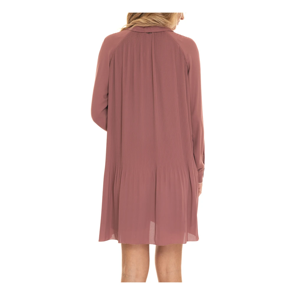 Liu Jo Stijlvolle Geplooide Jurk met Applicatie Pink Dames