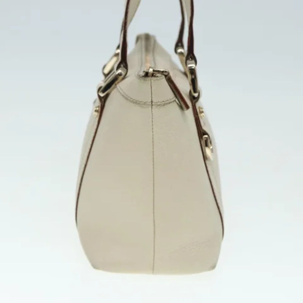 Gucci Vintage Pre-owned Leather handbags Beige Dames