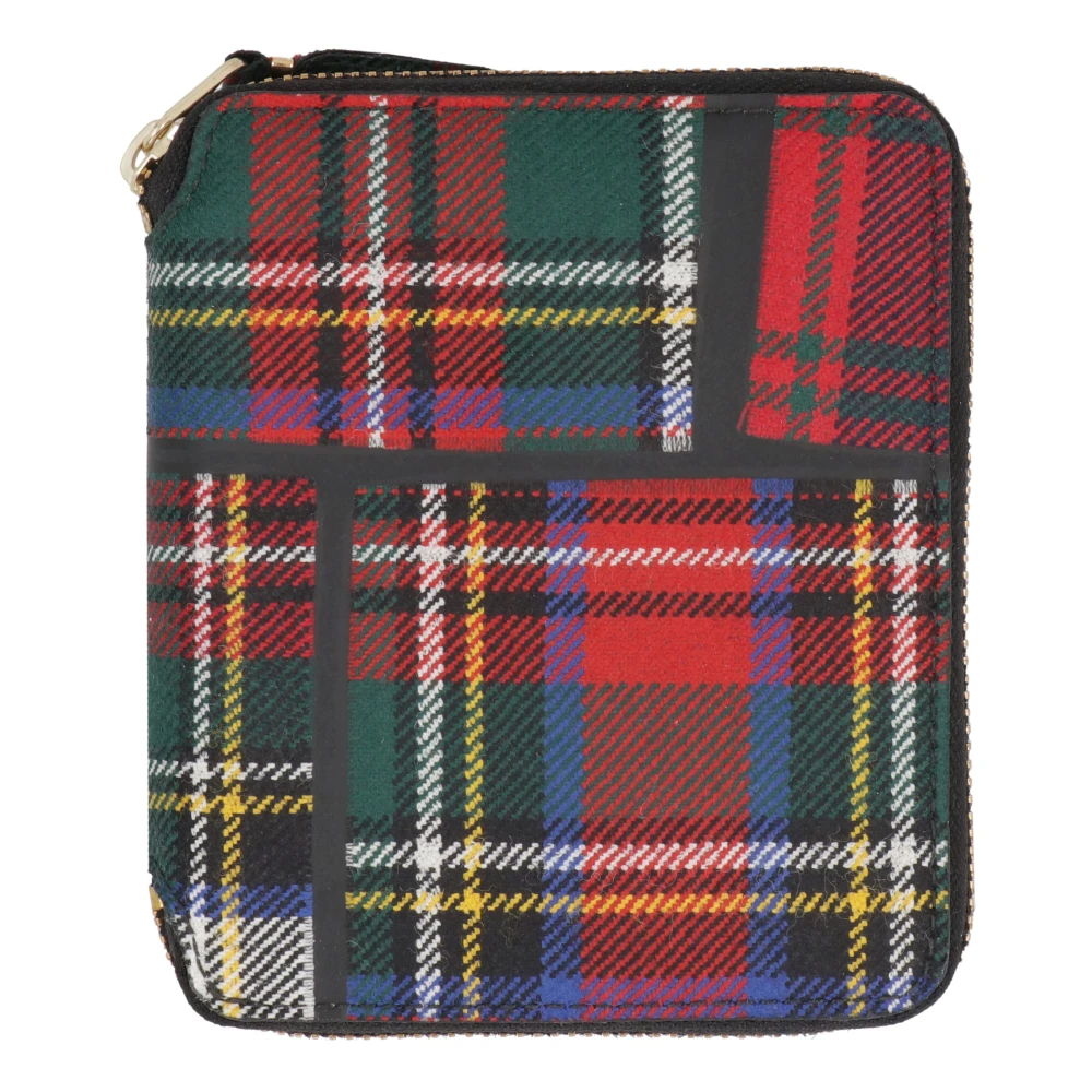 Comme des Garçons Tartan Motief Portemonnee met Rits Multicolor Dames