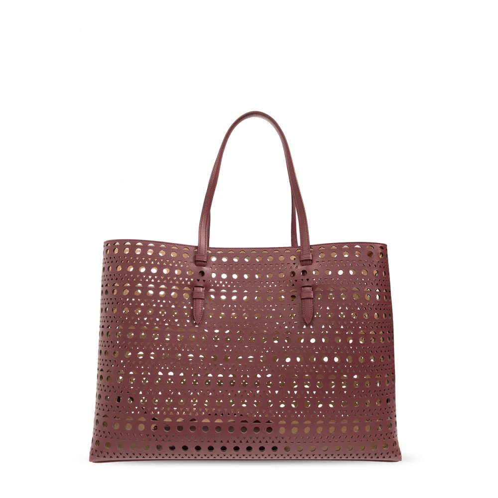 Alaïa Mina 44 Shopper Bag Red Dames