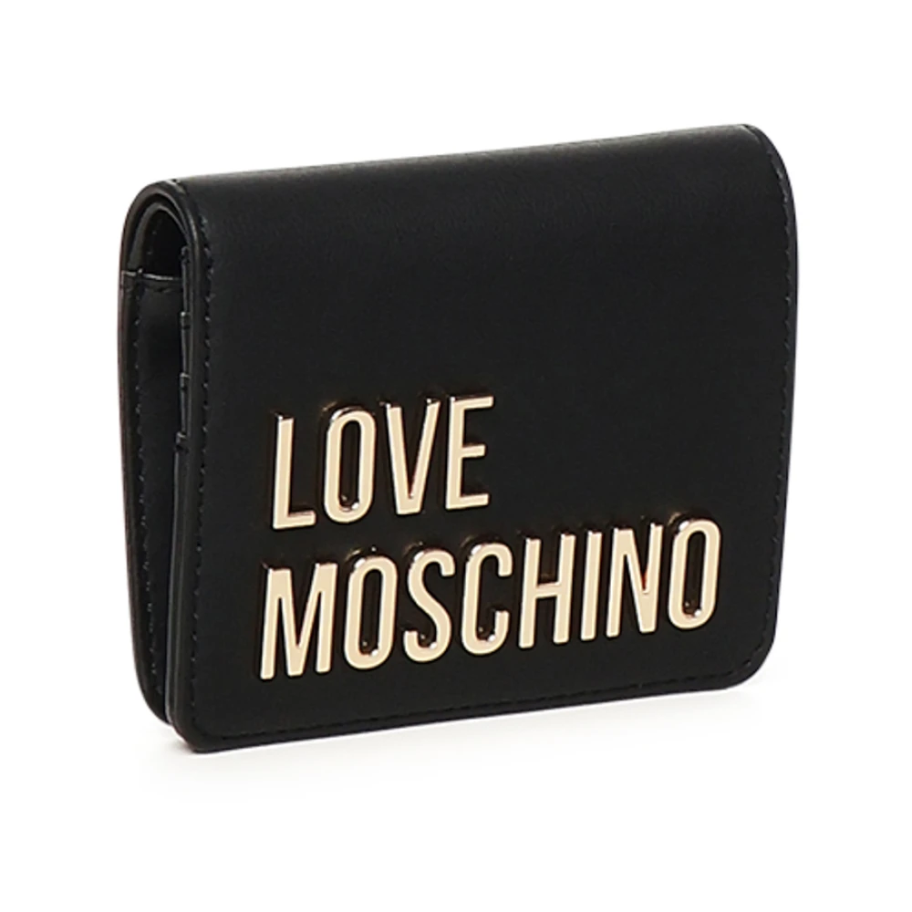 Love Moschino Zwarte Portemonnee met Logodetail Black Dames