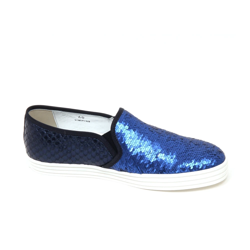 Hogan Sequin Slip-On Schoen Dames Schoenen Blauw
