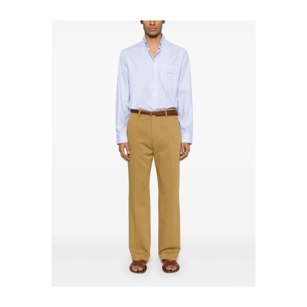 Versace Lichtblauw Overhemd Luxe Stijl Blue Heren