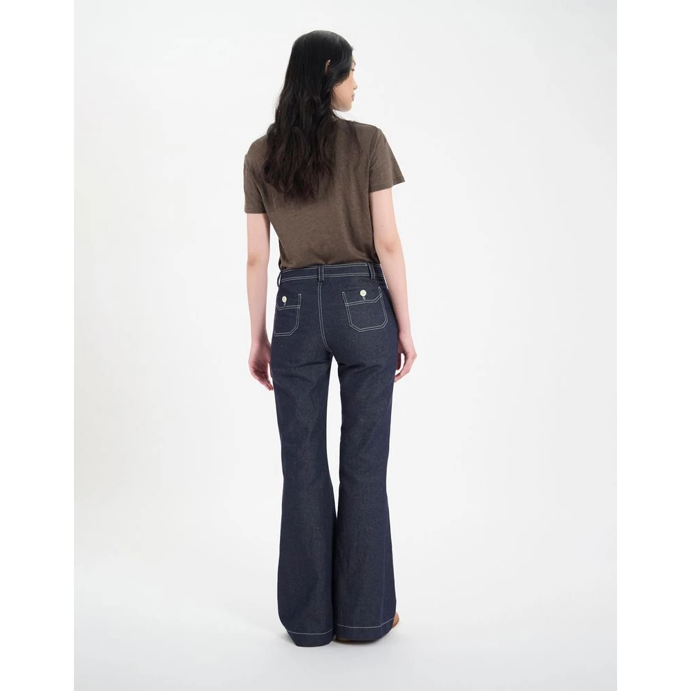 Ines De La Fressange Paris Charlotte broek Blue Dames