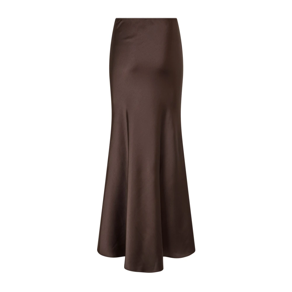 Cras Elegante Zeemeermin Rok in Chocolade Brown Dames