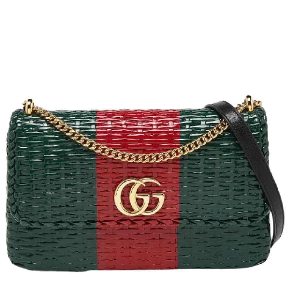 Gucci Vintage Pre-owned Fabric gucci-bags Green Dames