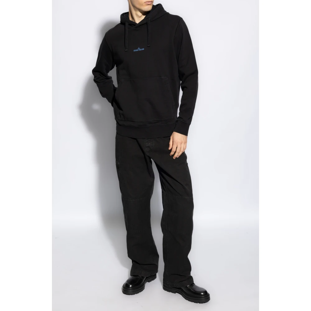 Stone Island Hoodie Black Heren