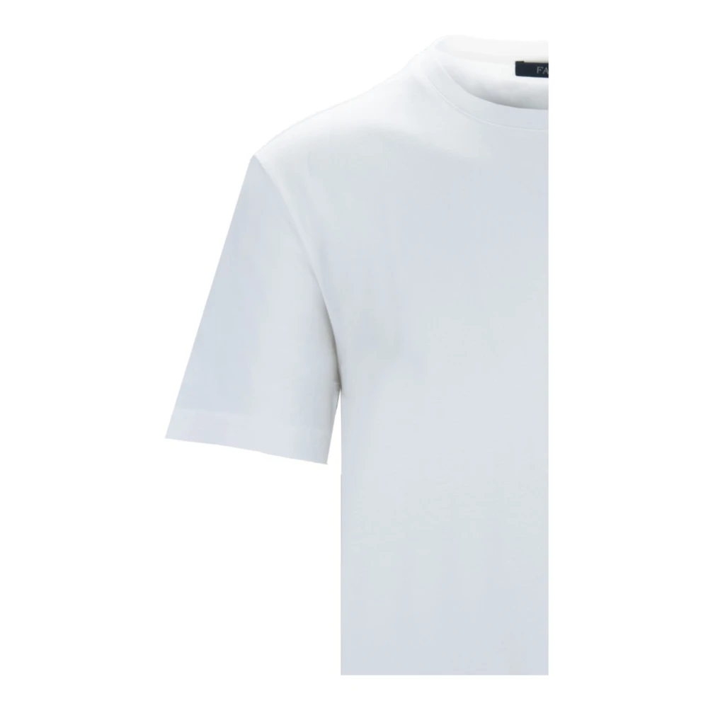 Fay Heren Crew Neck Katoenen T-Shirt White Heren