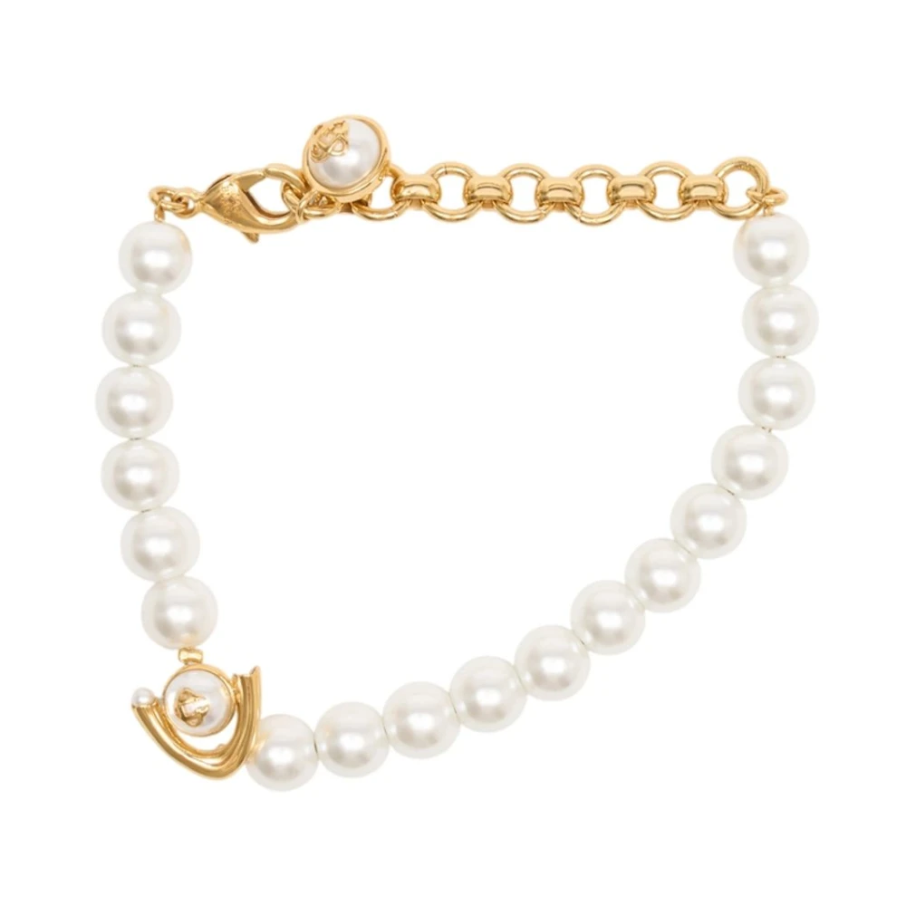 Casablanca White Lotus Pearl Bracelet - Female - Bracelets - One Size - Accessories
