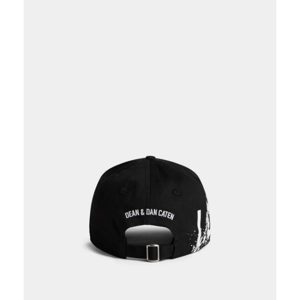 Dsquared2 Icon Splash Baseball Cap Verstelbaar Katoen Black Heren