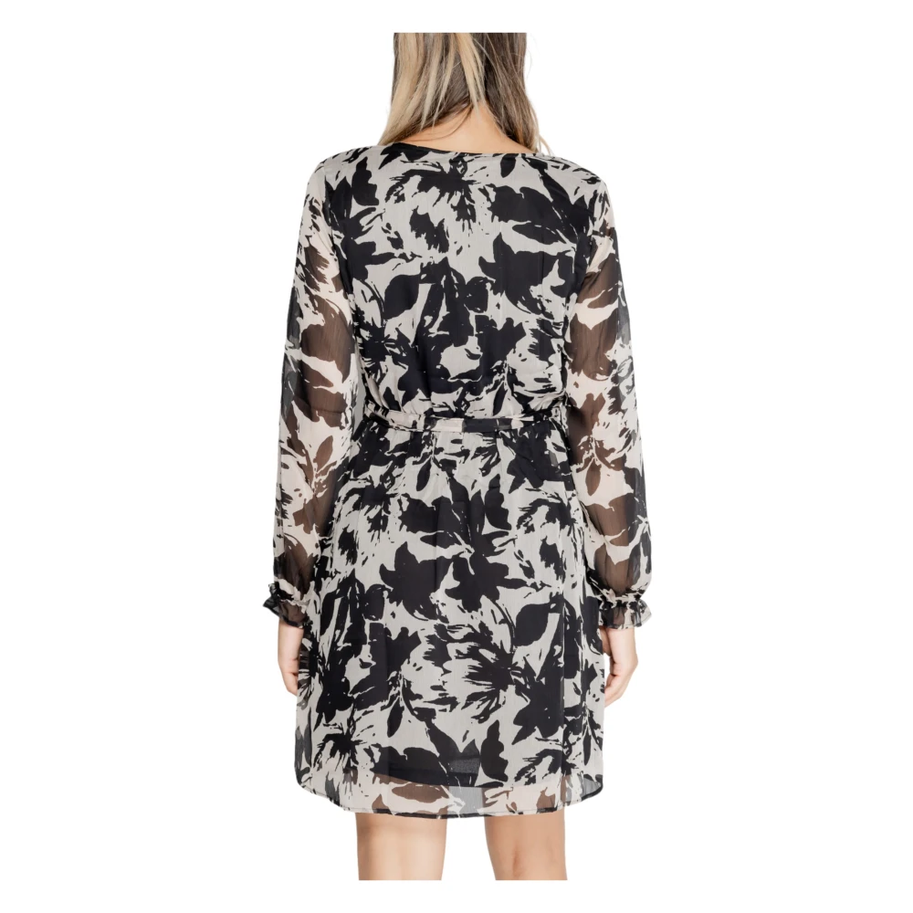 Jacqueline de Yong Bloemenprint Mini Jurk ZwartBeige Multicolor Dames