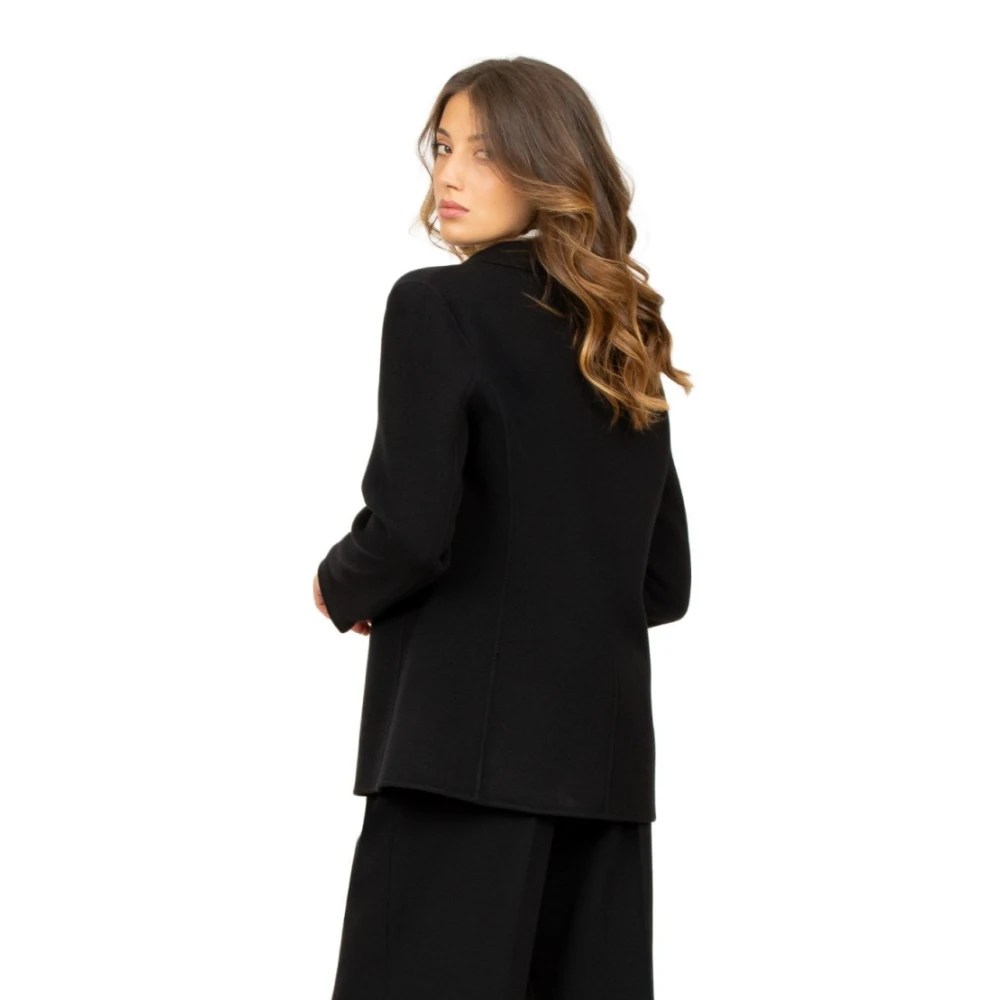 Max Mara Zwarte Wollen Jas Niet Black Dames
