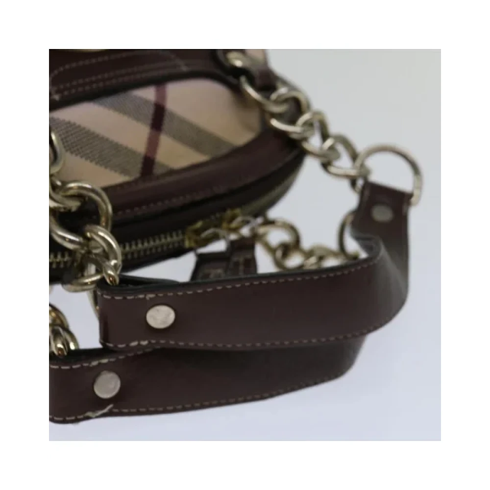 Burberry Vintage Pre-owned Cotton handbags Beige Dames