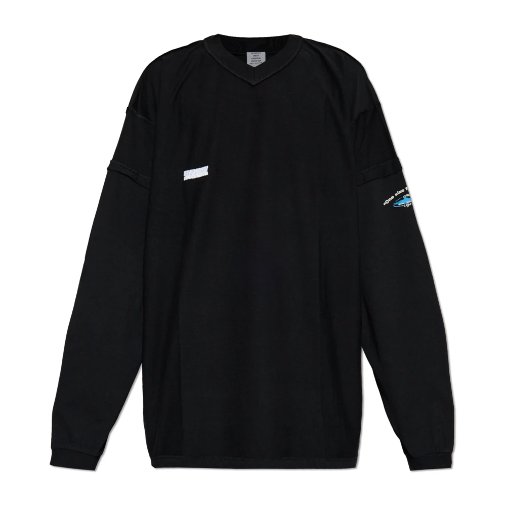 Vetements T-shirt met logo Black Heren