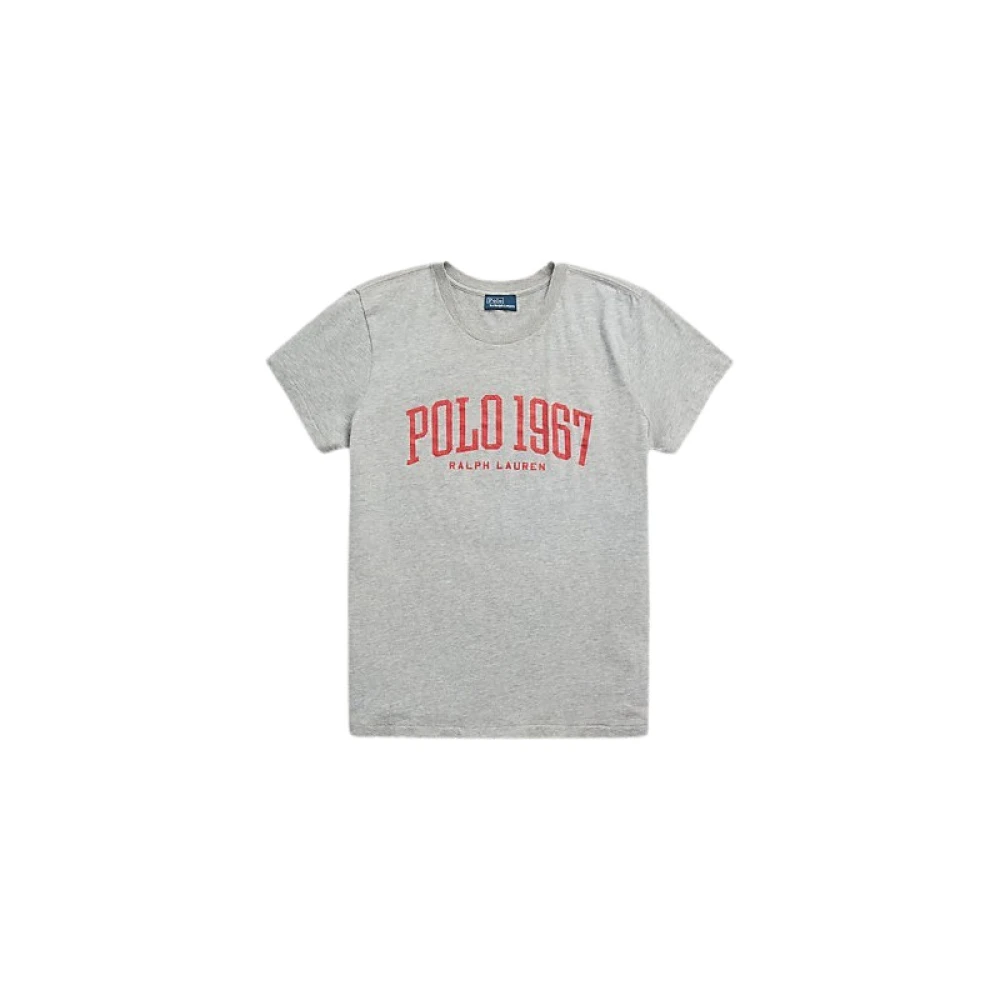 Ralph Lauren Polo 67 Jersey T-shirt Andover Heather Gray Dames