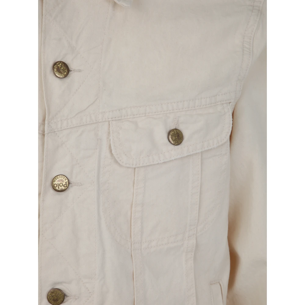 Polo Ralph Lauren Ongevoerde Truckerjas in Mineola Stijl Beige Heren