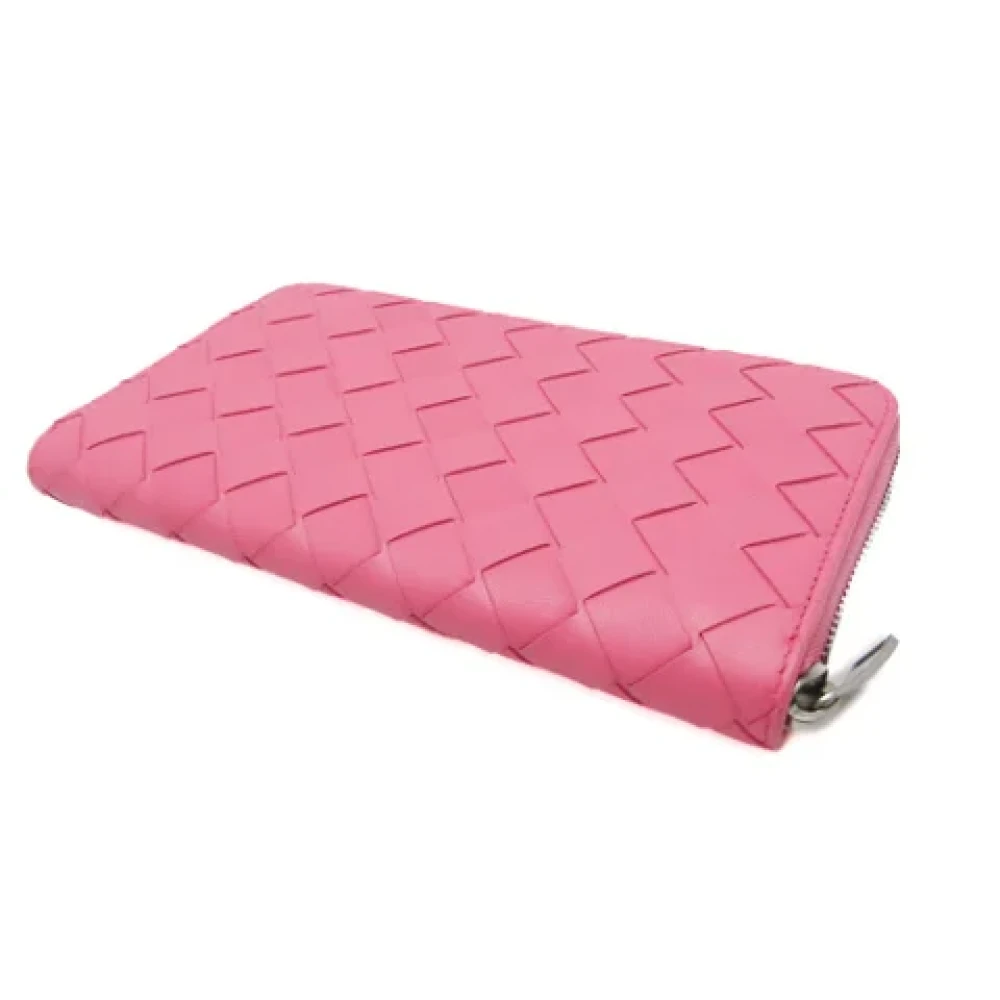 Bottega Veneta Vintage Pre-owned Leather wallets Pink Dames