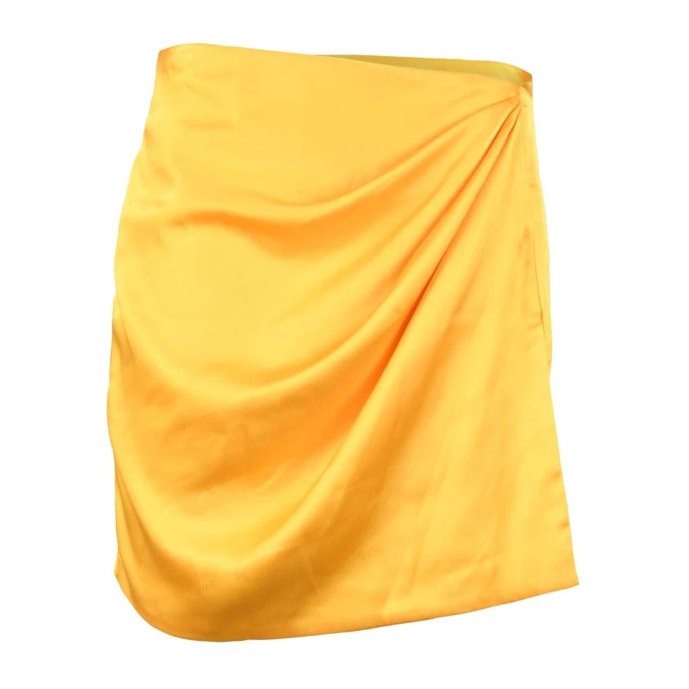 Nineminutes Elegante Polyester Elastaan Jurk Yellow Dames