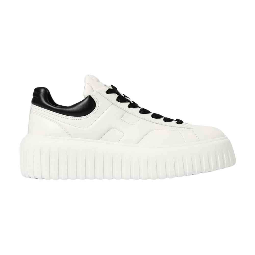 Hogan Women's White Platform Leather Sneakers