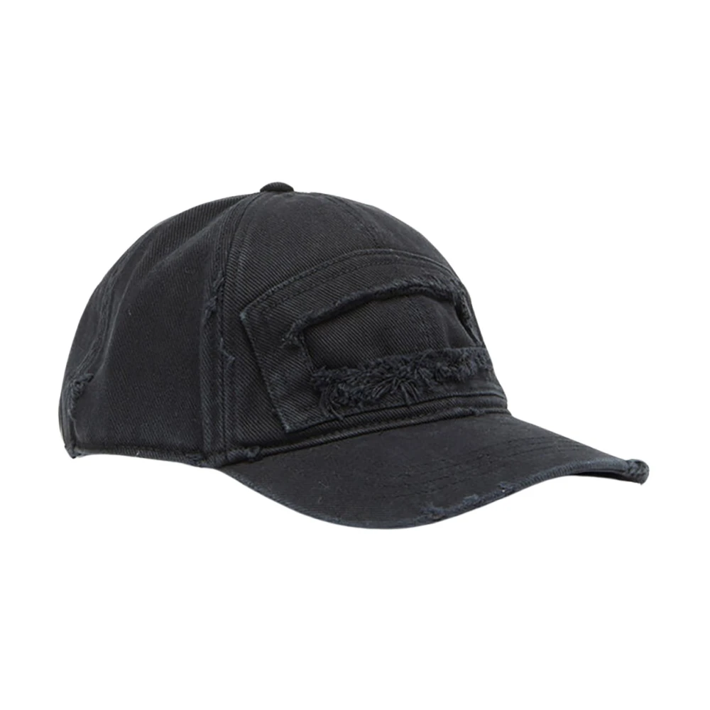 Diesel Baseball cap with cut-out patch Black Heren