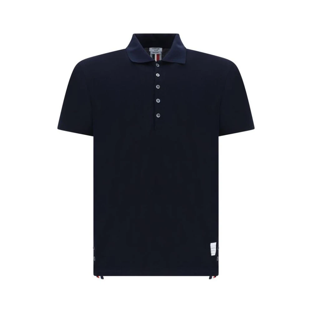 Thom Browne Men's Blue Cotton Polo Shirt With Classic Design