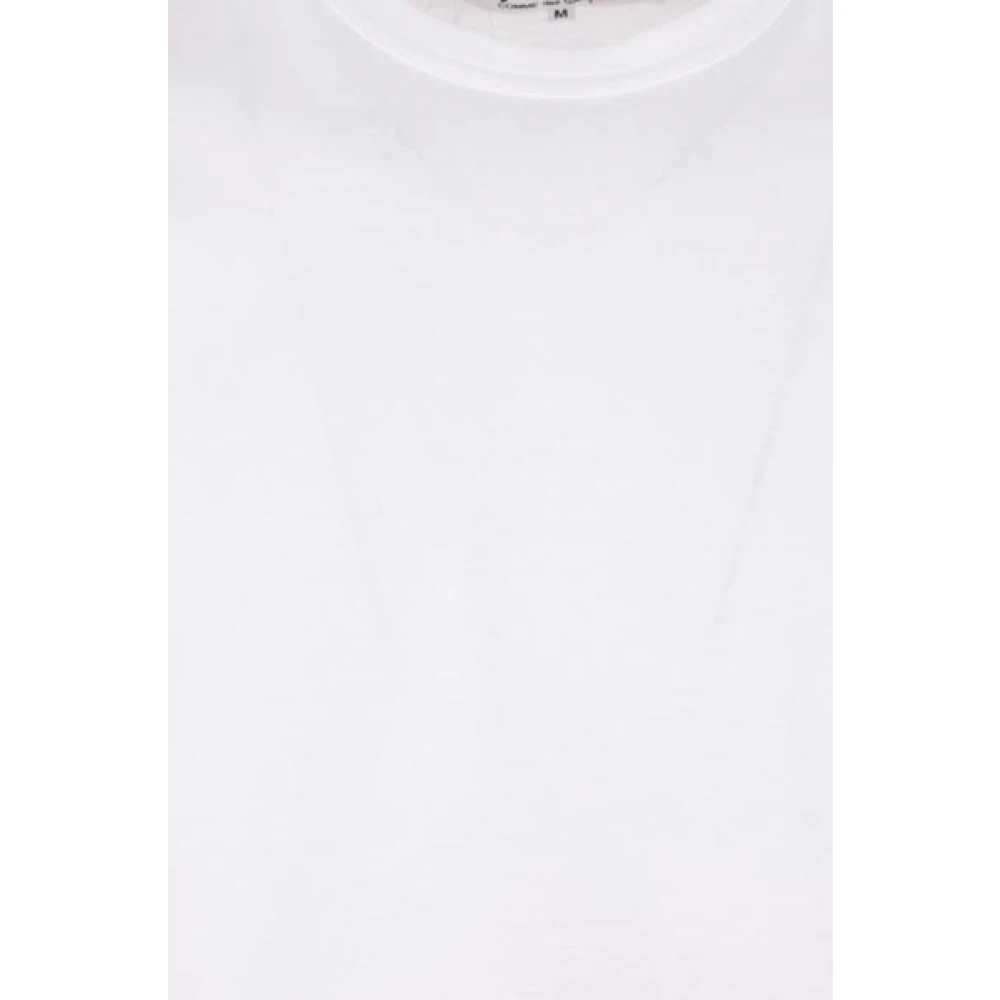 Comme des Garçons Play Witte T-shirt met Pixel Logo Patch White Heren