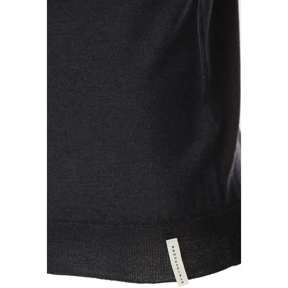 Brooksfield Round-neck Knitwear Gray Heren