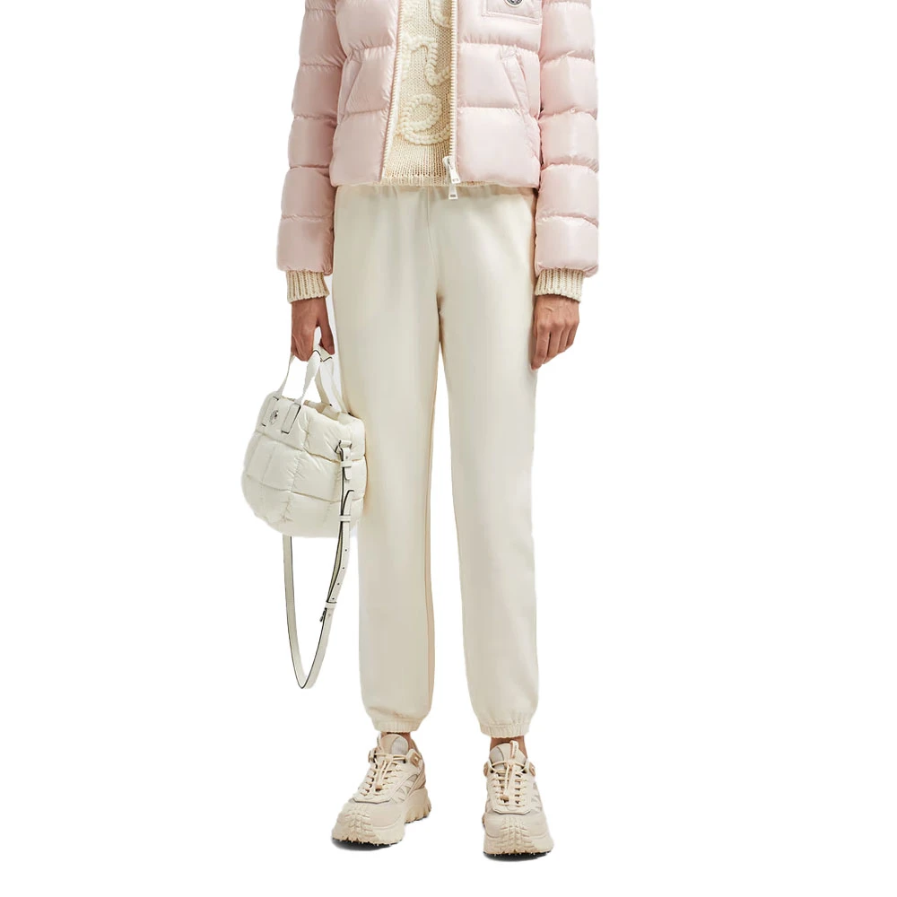 Moncler Logo Sweatpants Off White Dames
