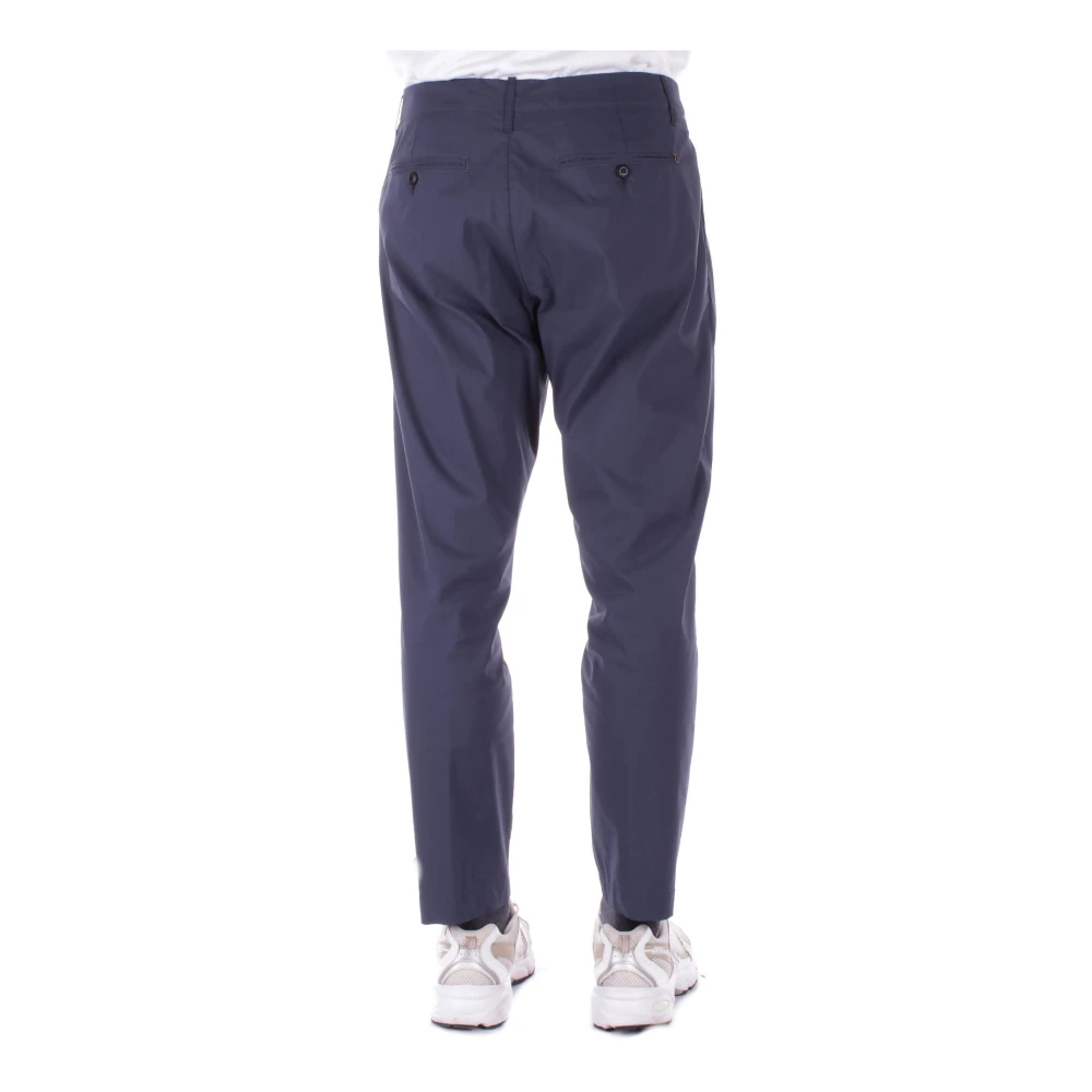 Dondup Blauwe Broek met Rits en Knoop Blue Heren