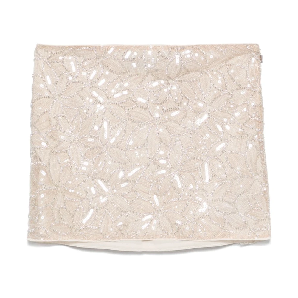 Rotate Birger Christensen Witte Paillet Mini Rok White Dames