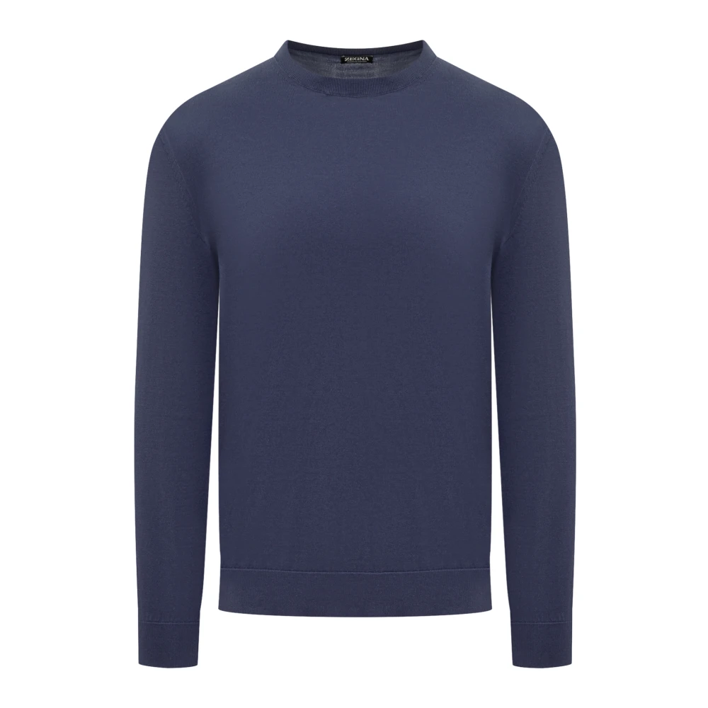 Ermenegildo Zegna Premium Crewneck Sweater Blue Heren