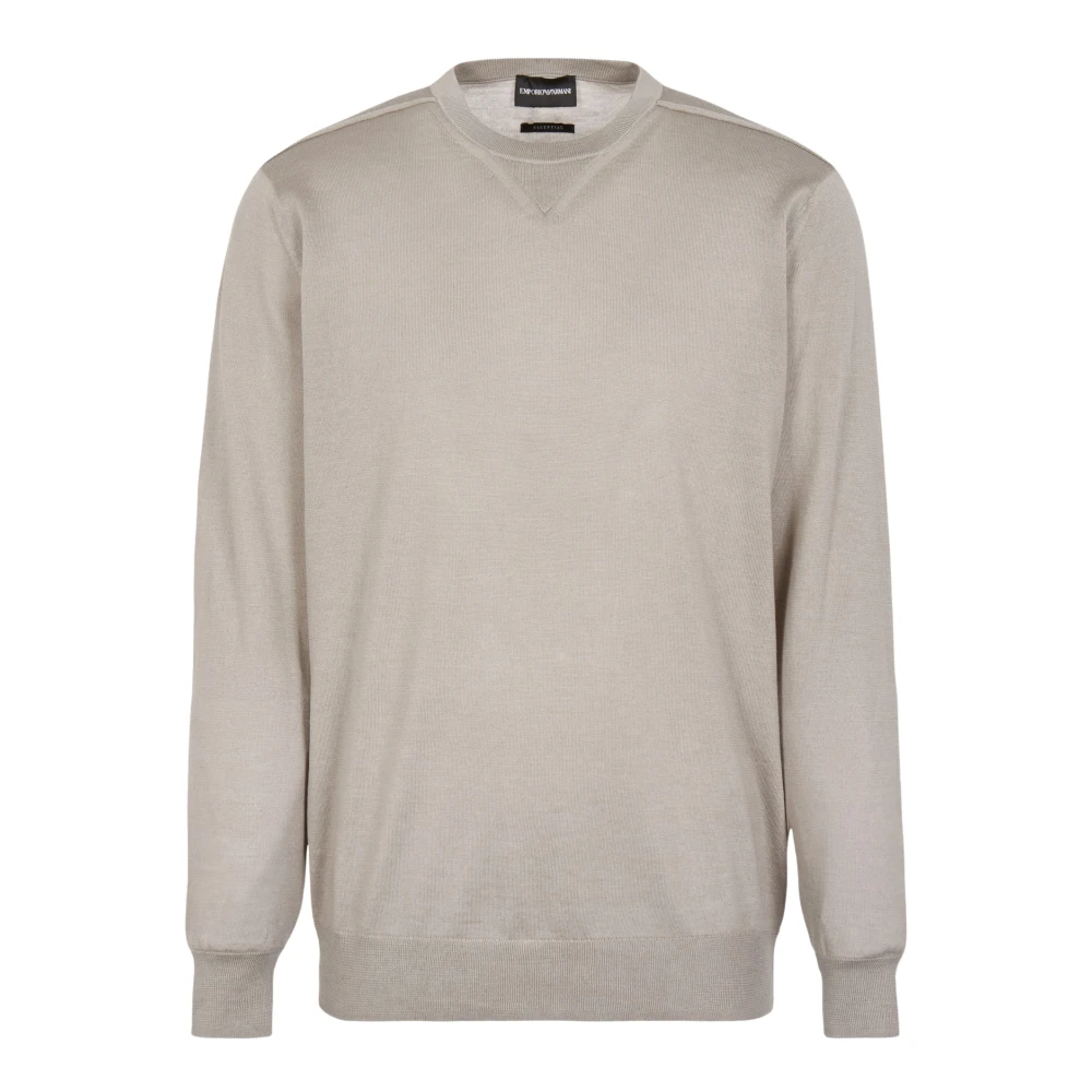 Emporio Armani Stijlvolle Jersey Sweatshirt voor Jongens Beige Heren