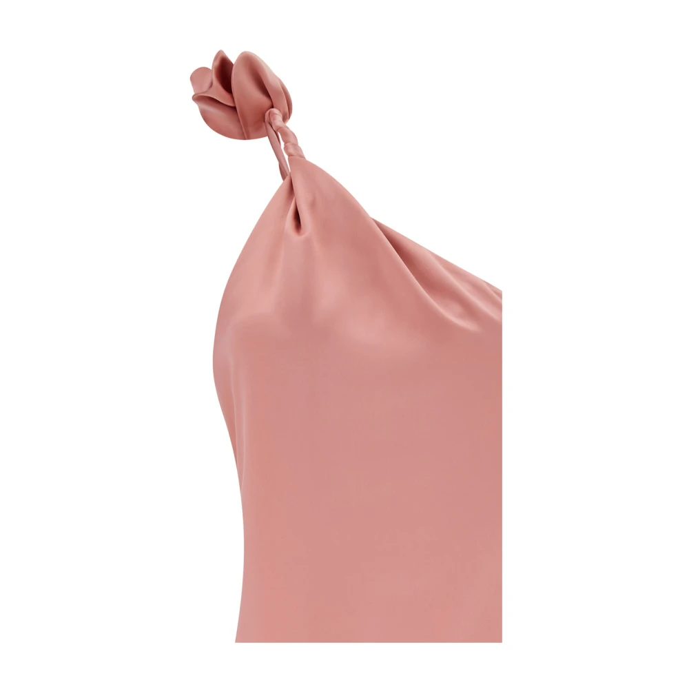 Magda Butrym Roze One-Shoulder 3D Bloemen Jurk Pink Dames