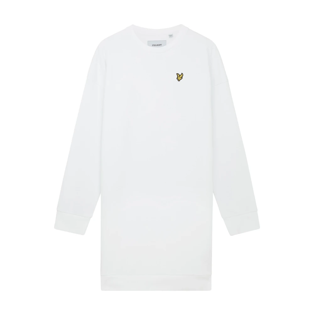 Lyle & Scott Sweatshirt Klänning White, Dam