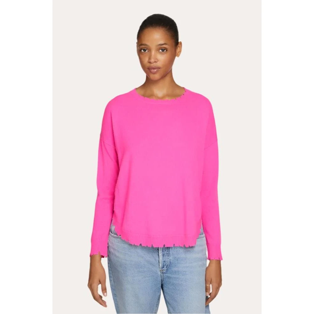 Kujten Neon Rose Cashmere Sweater Pink Dames
