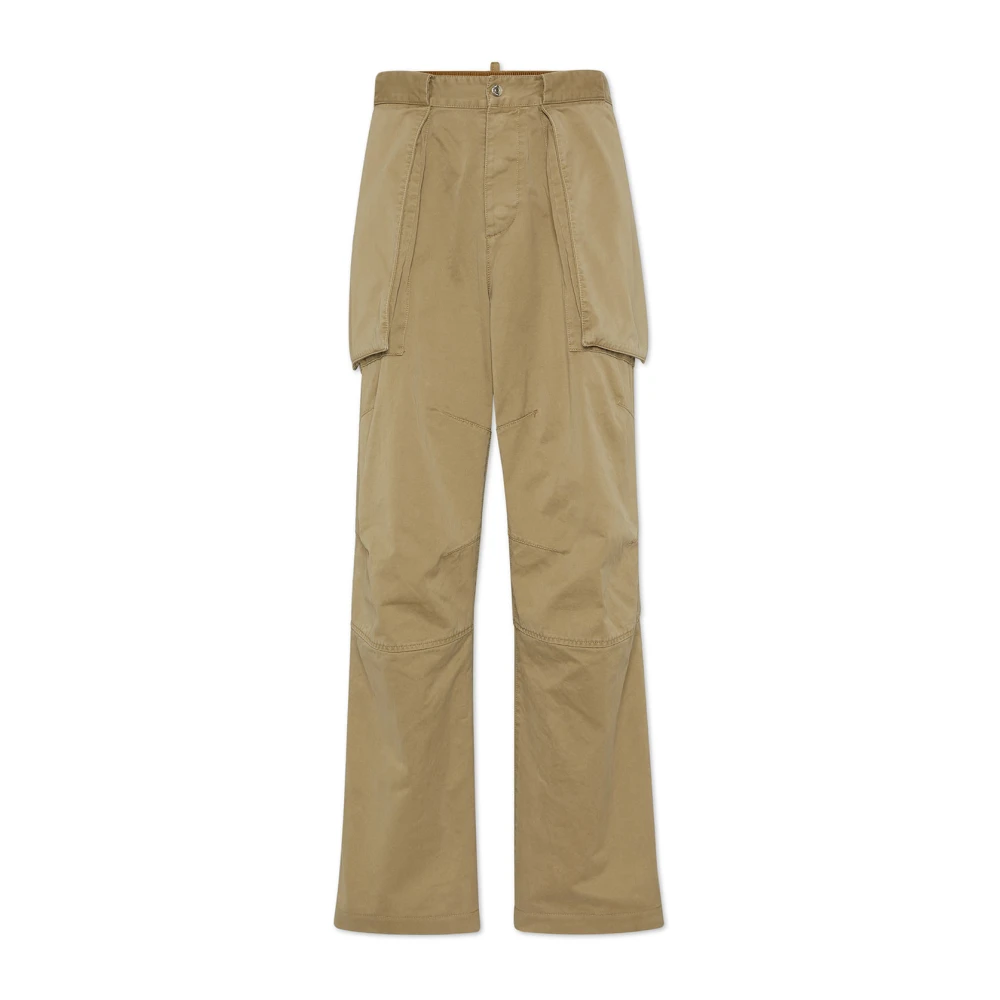 Dsquared2 Men's Brown Straight Trousers, S, Straight Trousers