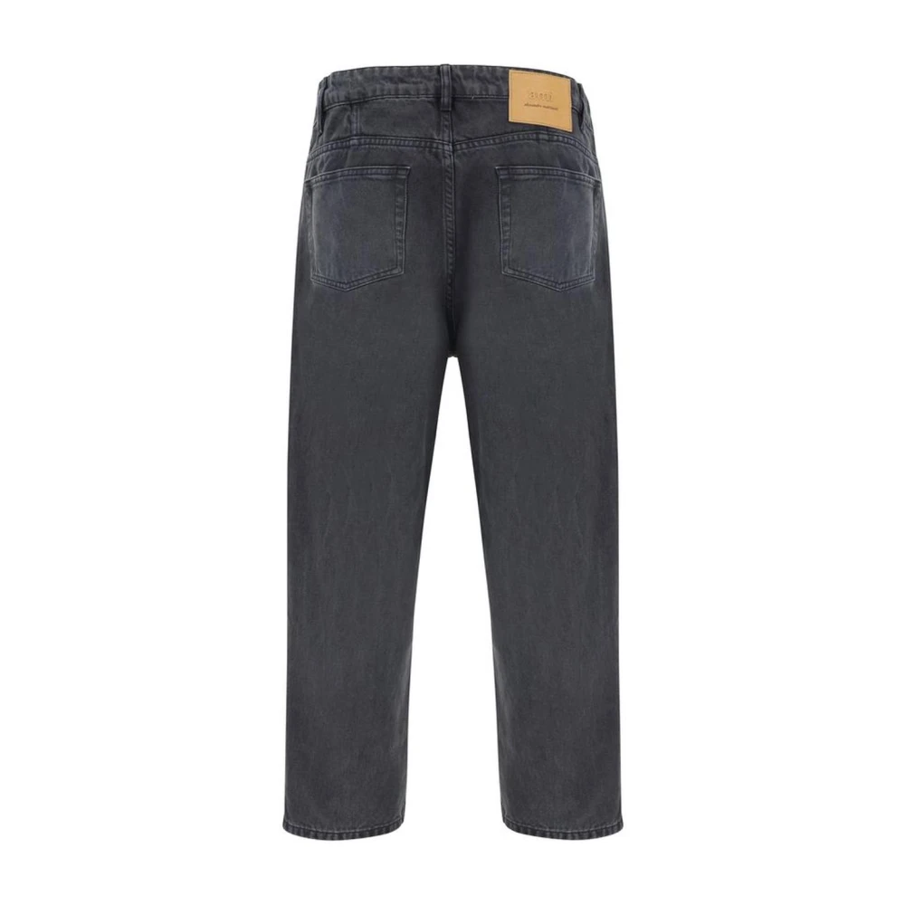 Ami Paris Klassieke Denim Broek met Vijf Zakken Black Heren
