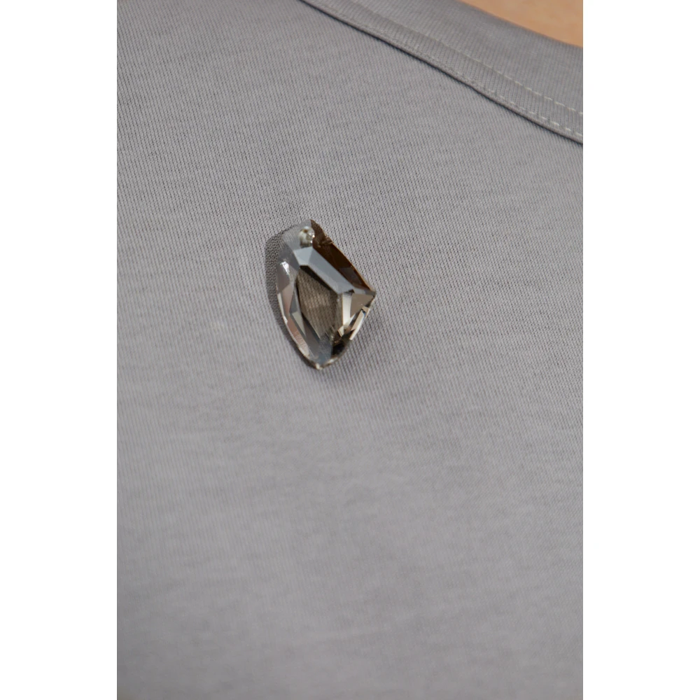 Fabiana Filippi T-shirt met applicaties Gray Dames